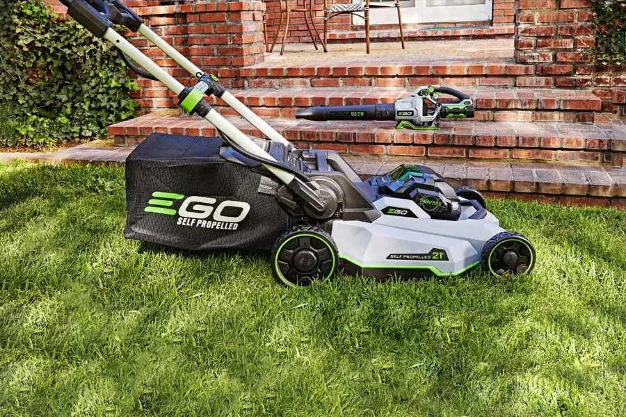 best cordless lawn mower with battery and charger