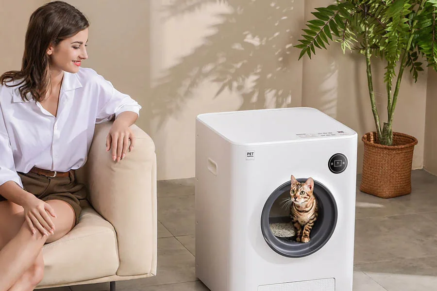 automatic litter box enclosure