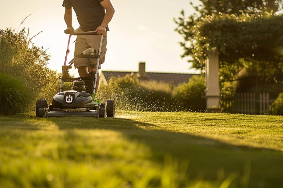 battery charged lawn mower